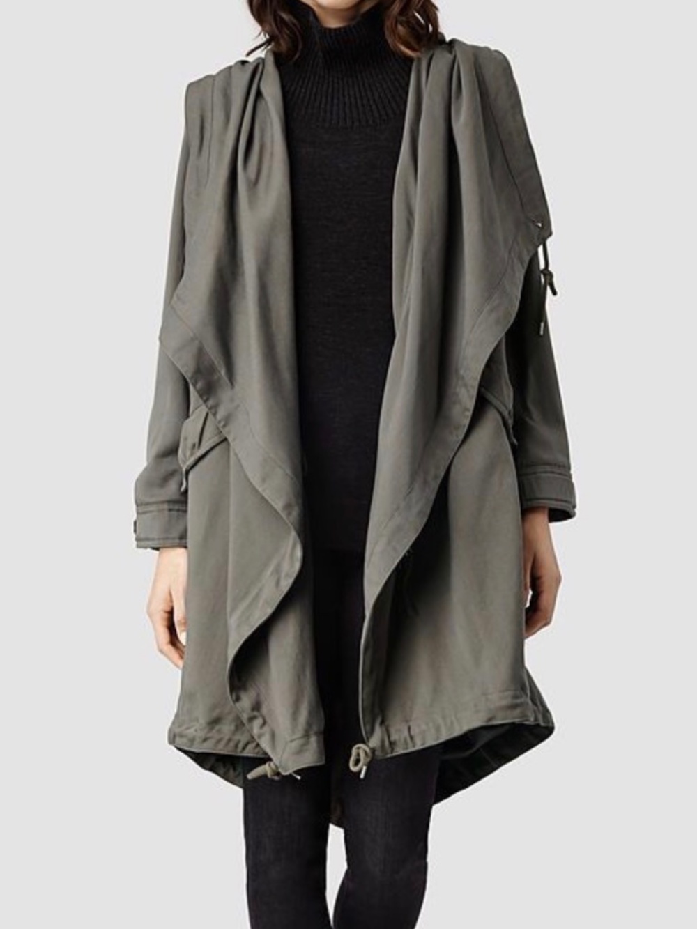 AllSaints Portere Parka – Draped Utility Jacket